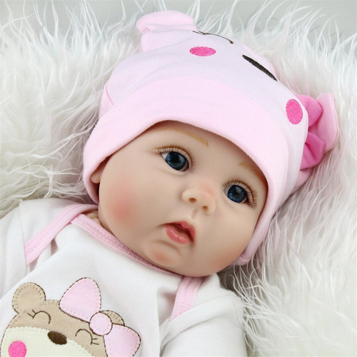 Muñeca Bebe Reborn De Silicona 55 Cm
