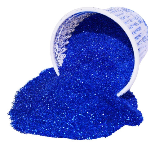 Glitter Em Pó 250g Gramas Prata Escolar Cor Azul-escuro