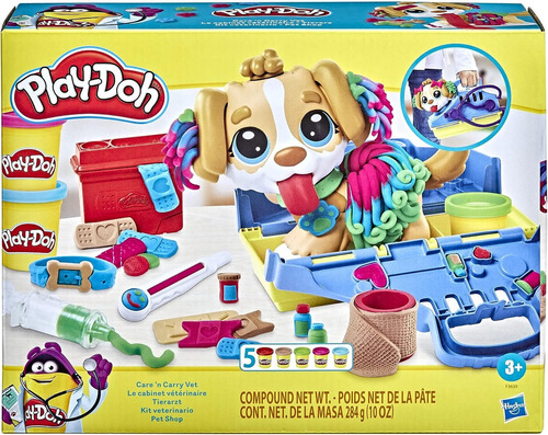 Kit De Massinha Play-doh Pet Shop 5 Cores F3639 Hasbro
