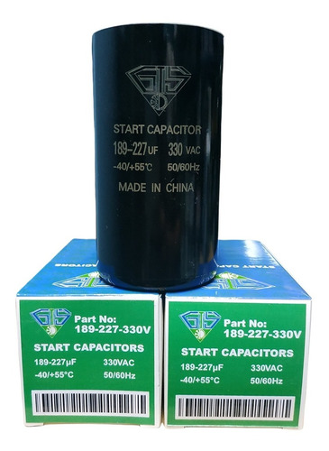 Imagen 3 de 3 de Capacitador De Arranque 330v 189-227 Mfd