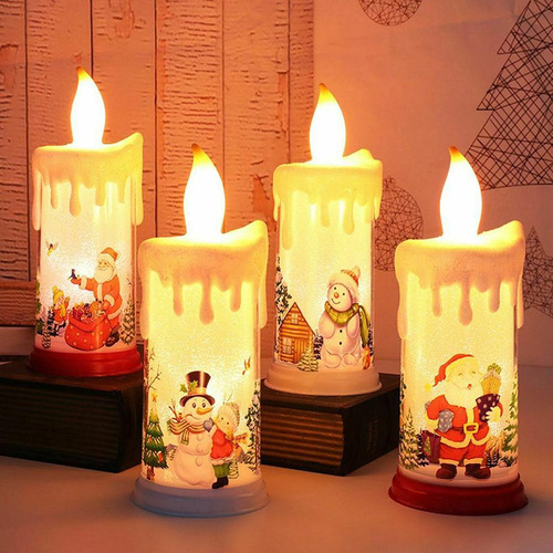 Bombilla Led Navideña Parpadeante Con Forma De Vela