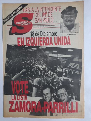 Solidaridad Socialista 262 Zamora Parrilli,luiza Erundina Pt