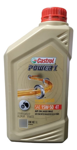 Aceite Castrol Power 1 15w 50 Semi Sintetico Bagattini Motos