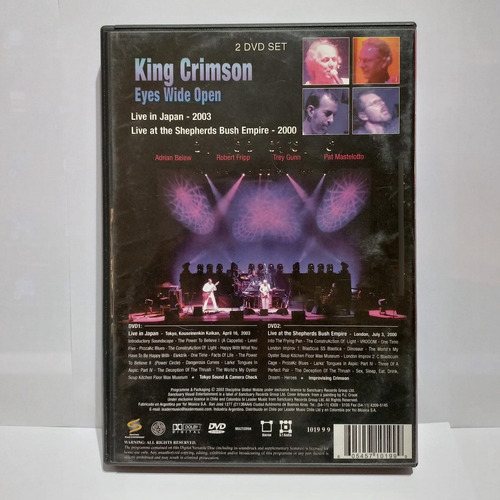 King Crimson Eyes Wide Open 2dvd Arg Usado Musicovinyl (Usado)