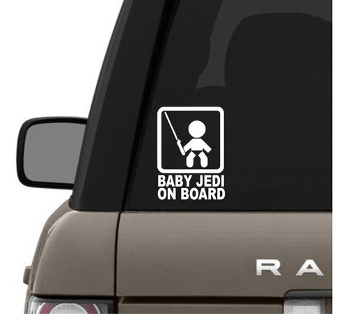 Baby Jedi On Board Sticker Auto Tuning Bebé A Bordo