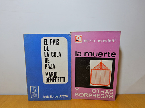 2 Libros Mario Benedetti La Muerte Y El Pais De Cola De Paja