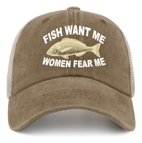 Sombrero De Pesca Para Mujer Want Me Fish Fear Me Hat Trucke