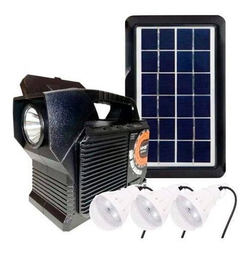 Radio Am Fm Sw Universal Panel Solar Bombillos Led Recargabl