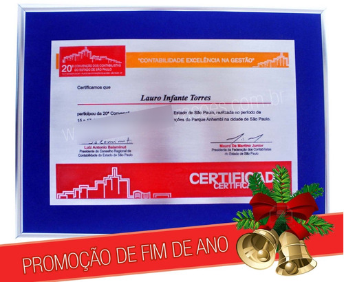 Diploma Metalizado Aço Inóx ( Quadro Réplicas Decorativas)