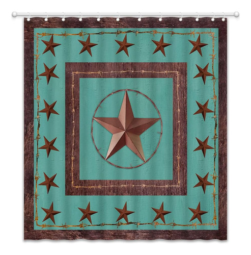 Cortina De Ducha Gixkoxe Texas Western Texas Star Door
