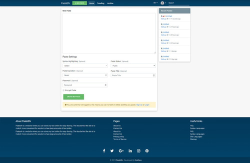 Script De Hospedagem E Compartilhamento De Texto