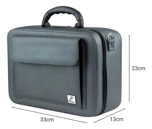 Maleta Médica Luxo Panton C136 Com Divisórias - Dune Grafite Cinza-escuro Lisa