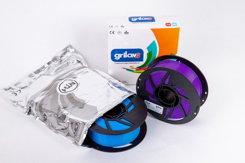 Imagen 3 de 10 de Filamento 3D PLA Grilon3 de 1.75mm y 1kg celeste