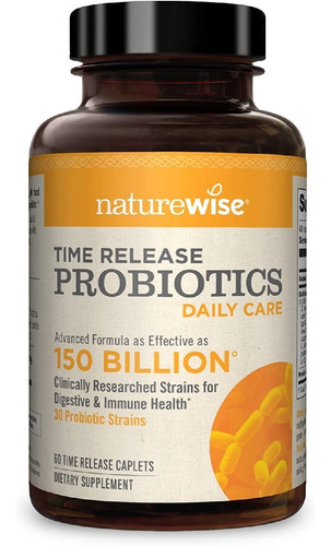 Probióticos 150 Billion Naturewise 60 Comprimidos