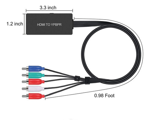 Convertidor Dingsun Hdmi A Componentes Hdmi A Ypbpr Compone.