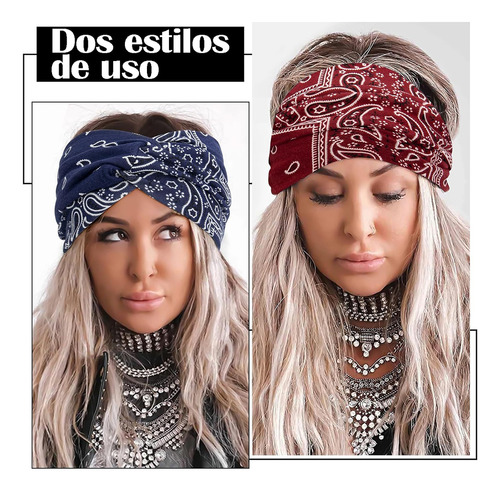 4pcs Bandas Para Cabello Cabeza Diademas Deportiva Elásticas