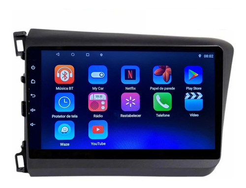 Imagem 2 de 9 de Central Multimidia Civic 2015 A 16 2gb+32gb Android 10 Gps