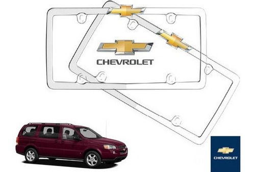 Par Porta Placas Chevrolet Uplander 2005 Original