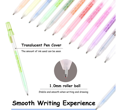 Bolígrafos De Tinta De Gel Dacono, Juego De Gel De Color 12
