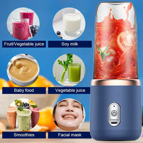Batidora Licuadora Juguera Portátil Usb Recargable 400ml