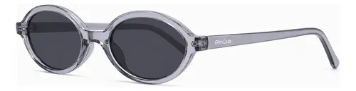 Óculos De Sol Feminino Redondo Retrô Proteção Uv400 Premium Firenze Preto Translucido