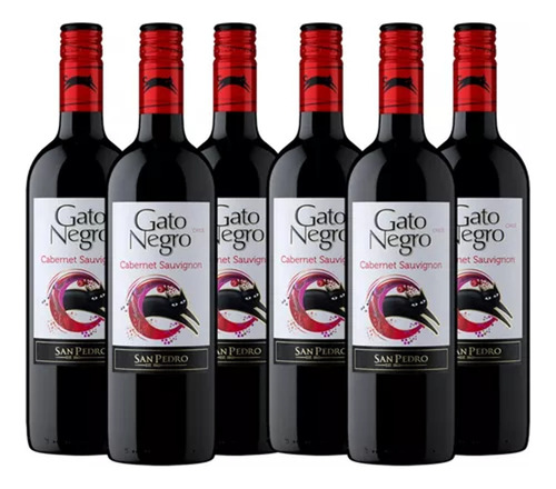 Vinho Chileno Cabernet Sauvignon Gato Negro 750ml (6 Und)