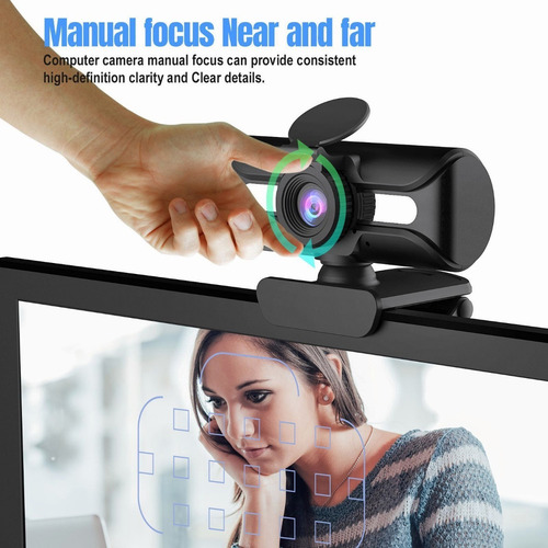 Webcam 1080p Con Micrófono Usb Cámara Portátil De Escritorio