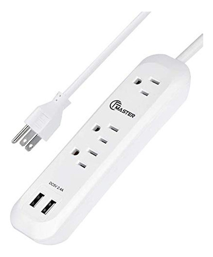 Protector De Pared De Power Strip Con Conector De Cable Usb