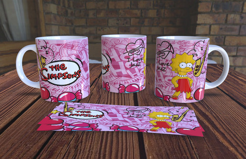 Plantillas Para Sublimar Tazas De Los Simpson.