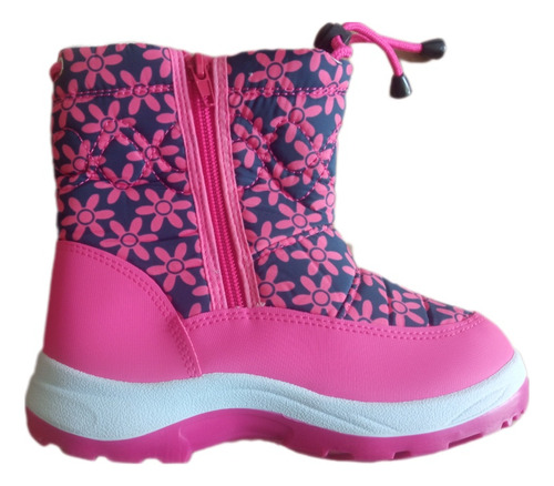Botas Afelpadas De Flores Para Niña Reducidas Con Cierre