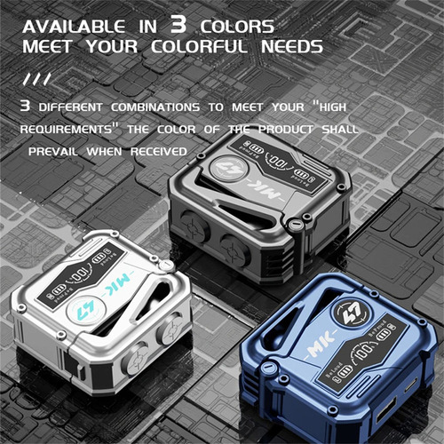 Auriculares Bluetooth Inalámbricos Mk47 Con Pantalla Led Par