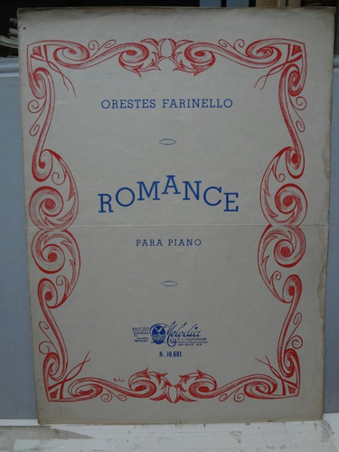 Partitura Piano  Romance  Orestes Farinello