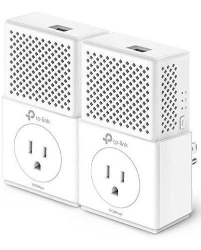 Tp-link Av500 Adaptador De Linea Electrica De 2 Puertos Con