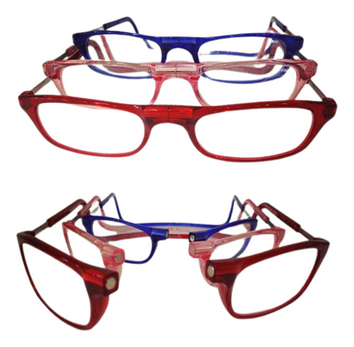 Oculos De Leitura Descanso Perto Com Imã +1,50 Vermelho