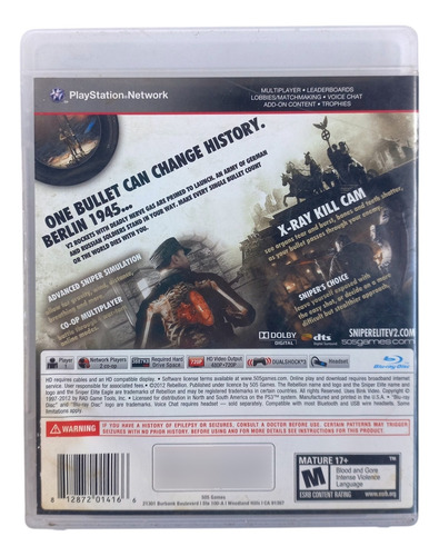 Sniper Elite V2 - Mídia Física Ps3 C/manual (Usado)