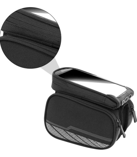 Hwa Bolsa Negra Para Teléfono Celular Para Bicicleta