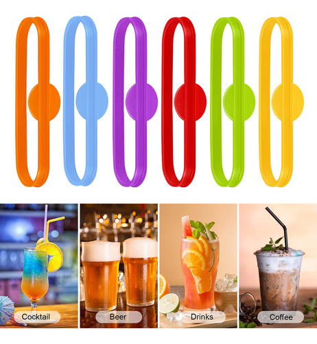 Marcadores Para Copas De Vino, 24 Unidades, Etiquetas De Sil