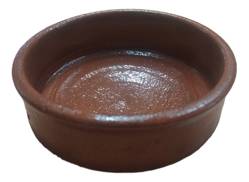 Cazuela De Barro Cocido Rustica De 10,5 Cm Esmaltada