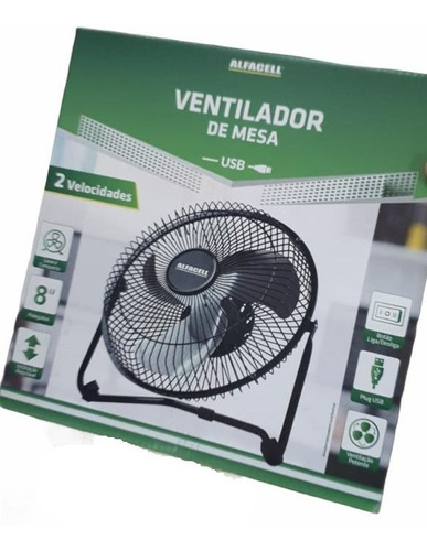 Mini Ventilador De Mesa Usb Portátil Notebook 2 Velocidades