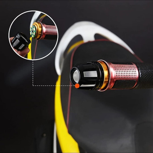 Imagen 3 de 3 de Contrapeso Topes De Timon Con Luces Led Para Moto
