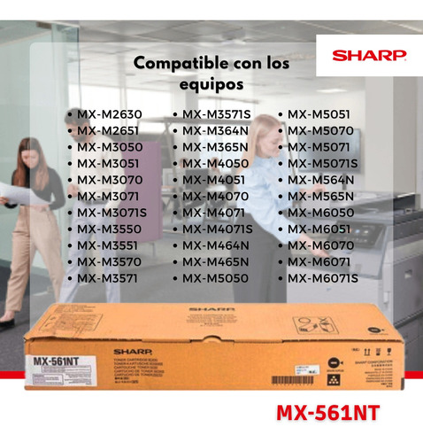 Toner Sharp Mx561nt Mx-m365n Mx-m465n Mx-m565n