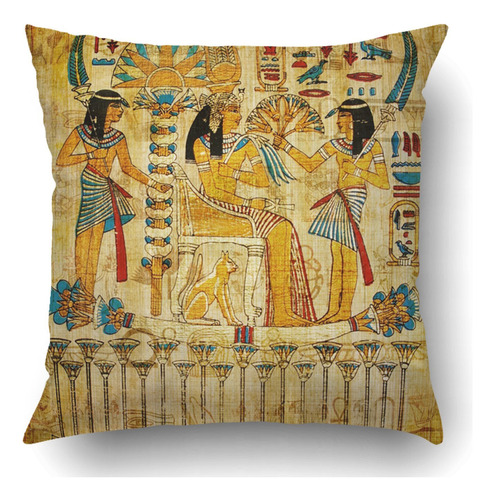 Emvency Fundas De Almohada Marrn Egipto Papiro Antiguo Egipt