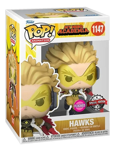 Funko Pop Hawks 1147 Exclusivo Floked My Hero Academia