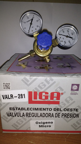 Valvula Regulador De Presion Para Oxigeno Micro Marca Liga Valr -281 Industria Argentina