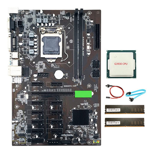 Placa Base Minera B250 Btc Lga 115 Con 2 X Ddr4 4 Gb 2133 Mh