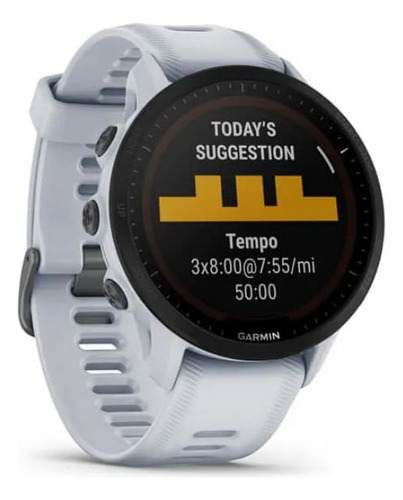 Relógio Garmin Forerunner 955, versão solar, moldura Smartwatch Touch, cor branca