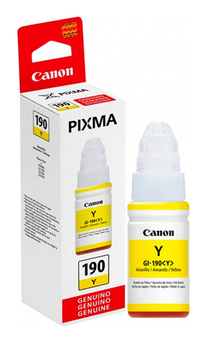 Botella  De Tinta Canon Gi-190y Yellow