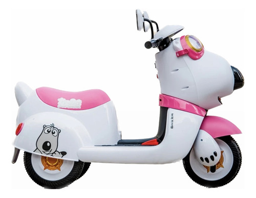 Motocicleta Eléctrica Edext 12v Para Niños 2-7 Años Color Rosa
