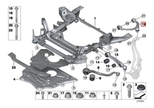 Horquilla Delantera Bmw X5 E70 X6 E71 Buje Rotula Izq Base