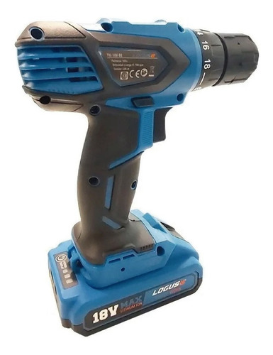 Taladro Atornillador De Mano Inalambrico 18v +maletin Color Celeste/Negro
